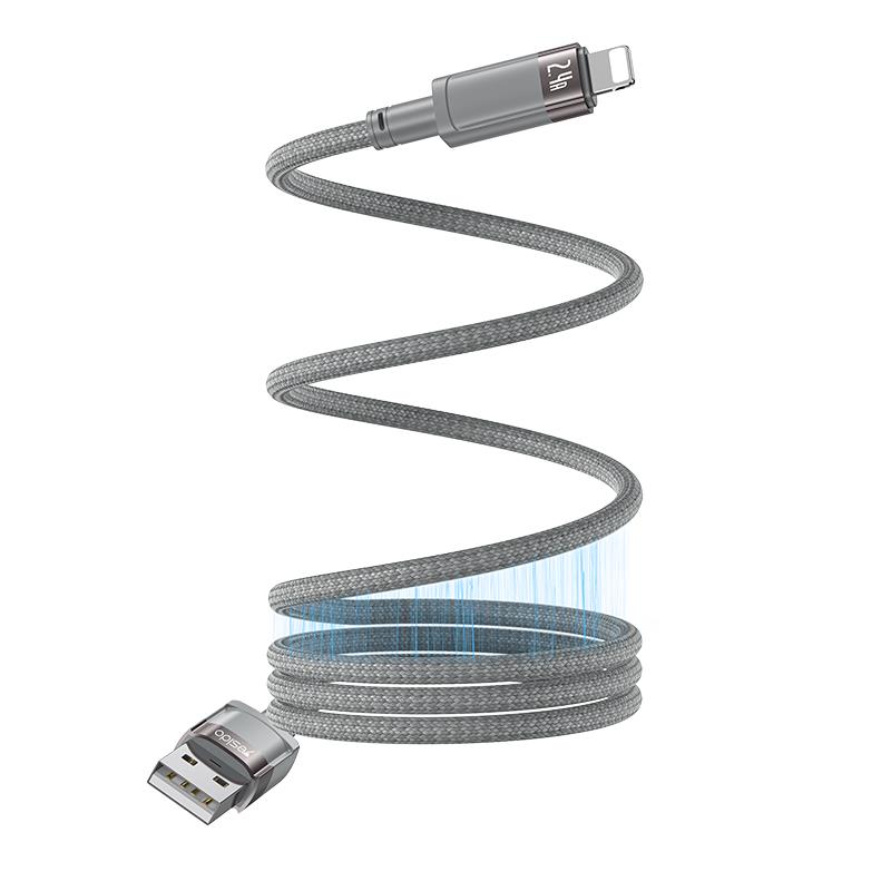 YESIDO MAGNETIC KAABEL  CA174 12W USB/LIGHTNING 1M 2.4A GREY
