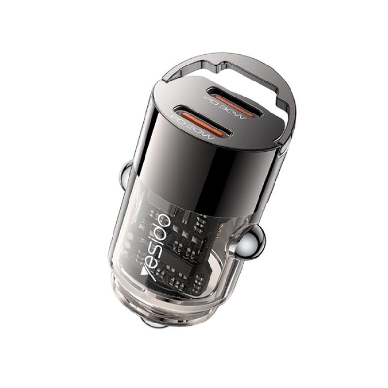 YESIDO CAR LAADIJA Y69 PD 30W 2XUSB-C must