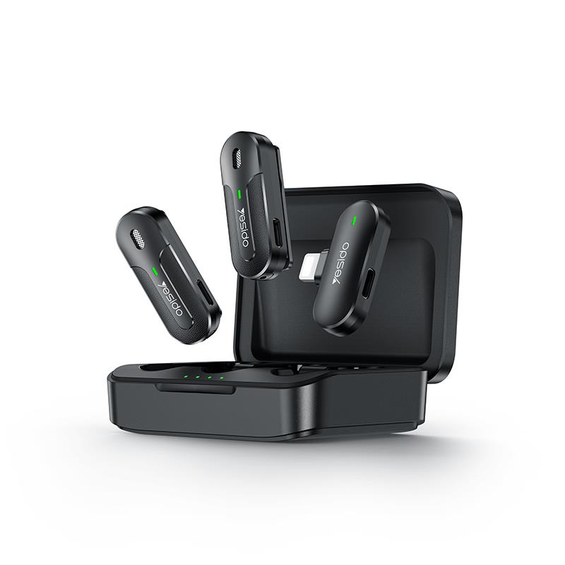 YESIDO KR16 MICROPHONE MEMS 2PCS LIGHTNING, JUHTMEVABA 2.4GHZ must