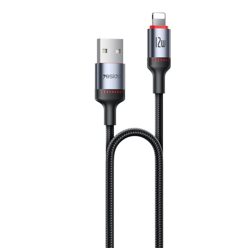 YESIDO KAABEL CA129L 12W TYPE-C/LIGHTNING 1,2M 2A must