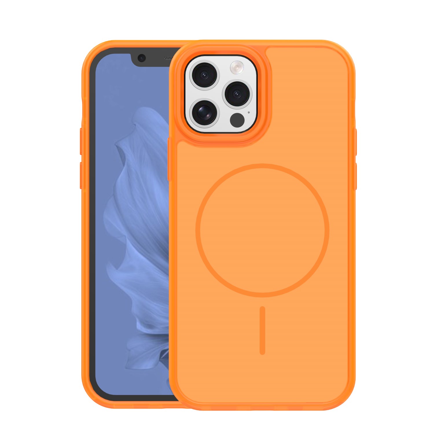 Frame Thin Mag ümbris for iPhone 12 / 12 Pro 6,1" oranž