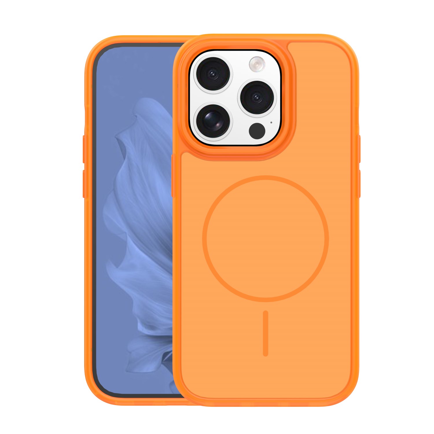 Frame Thin Mag ümbris for iPhone 15 Pro 6,1" oranž