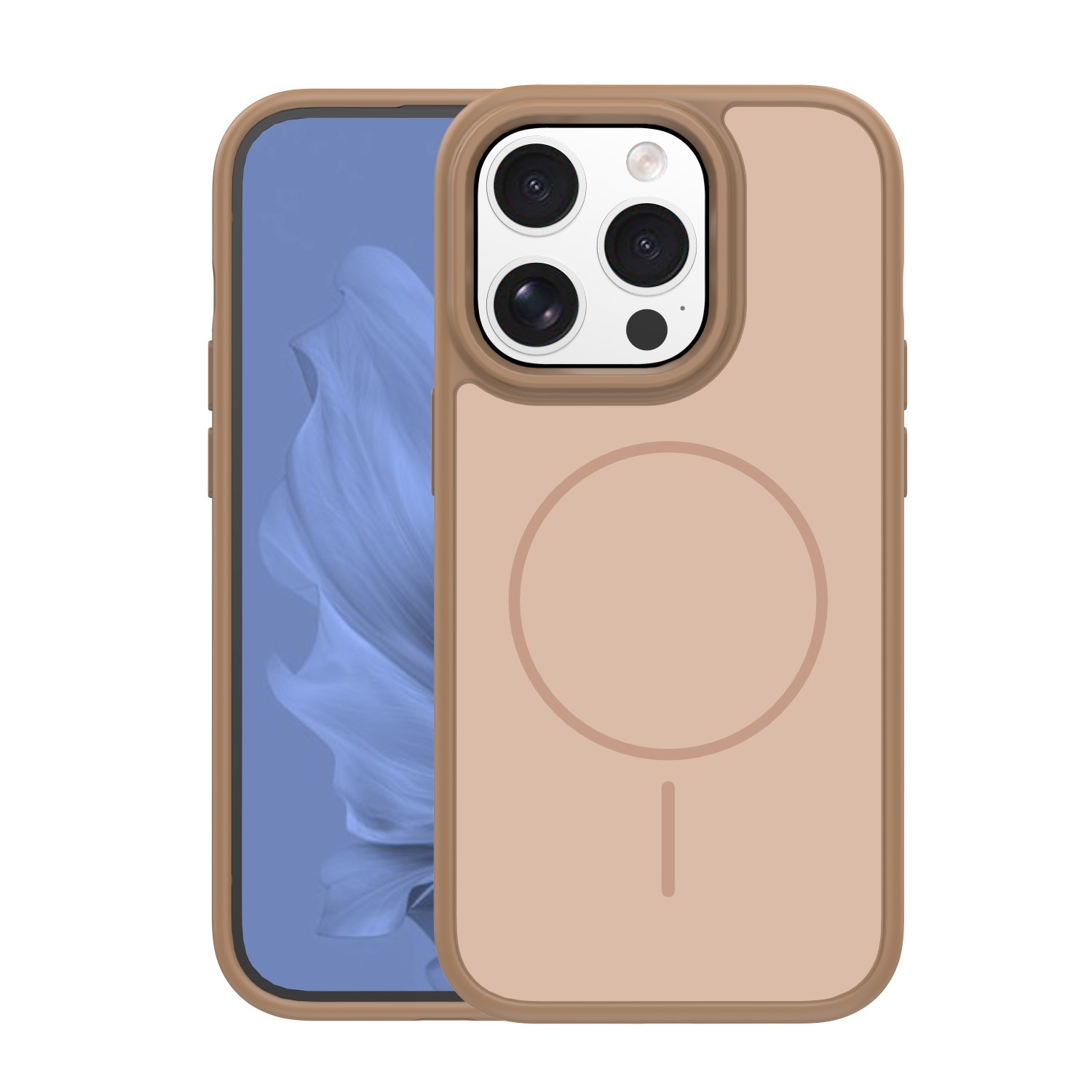 Frame Thin Mag ümbris for iPhone 15 Pro 6,1" pruun