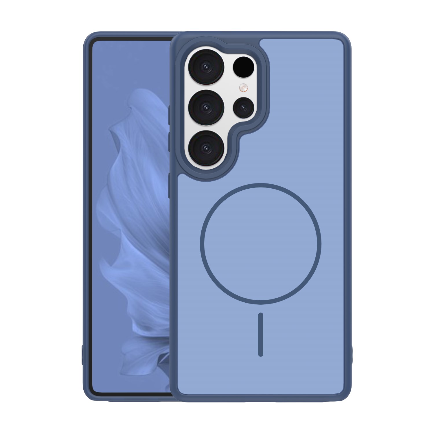 Frame Thin Mag ümbris for Samsung Galaxy S25 Ultra tumesinine