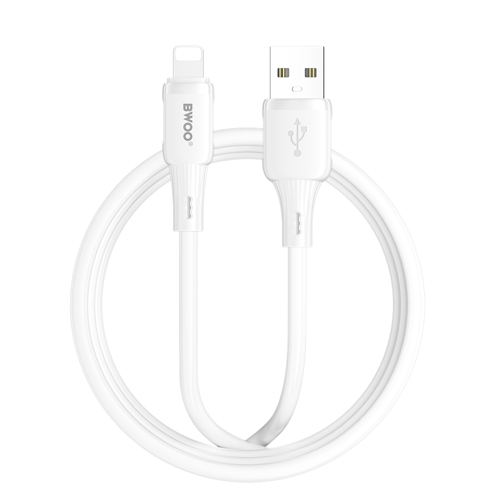 BWOO X329L silikoonkaabel USB – Lightning 3A 1m valge