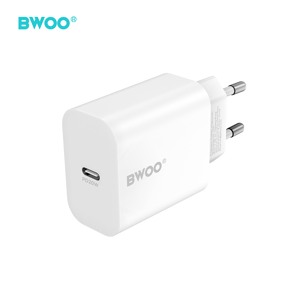 BWOO wall laadija CDA233 PD 20W 1x USB-C valge