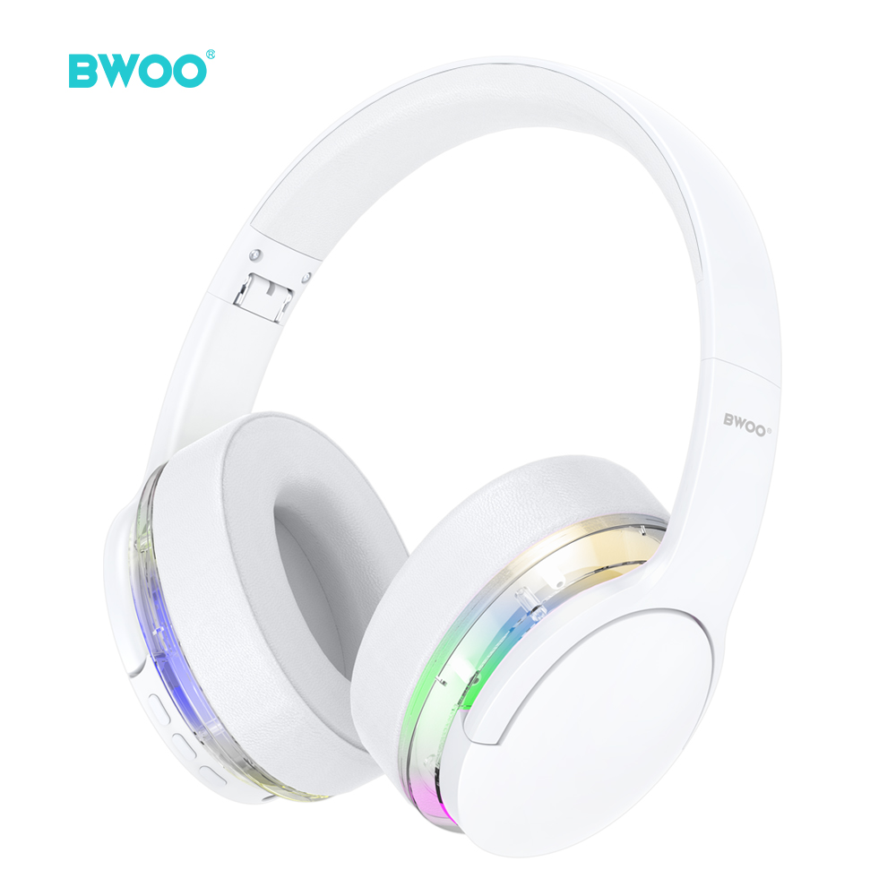 BWOO ANC Juhtmevaba Headphone Premuim Sound Quality BW587 valge