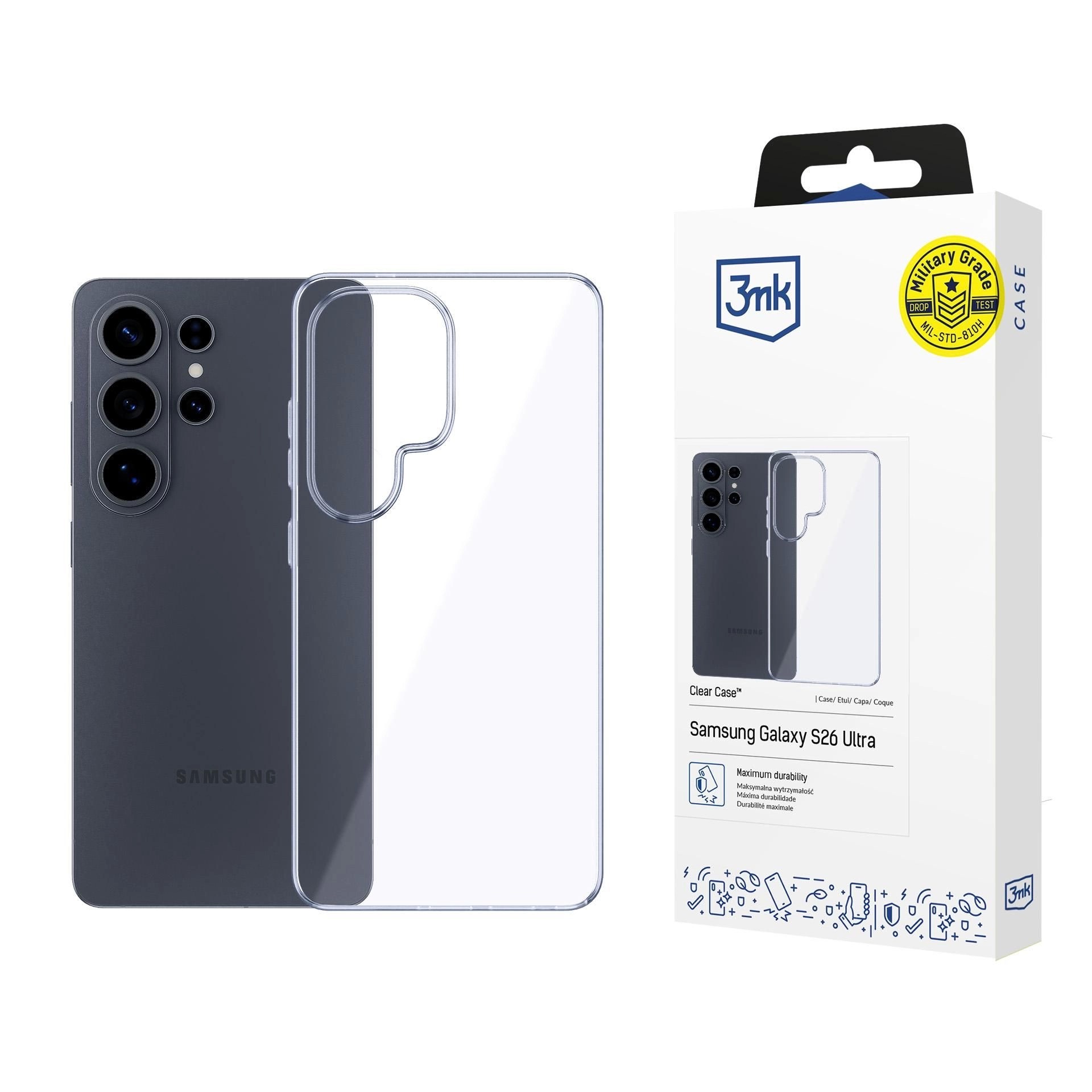 3mk läbipaistev ümbris Samsung Galaxy S26 Ultra jaoks - läbipaistev