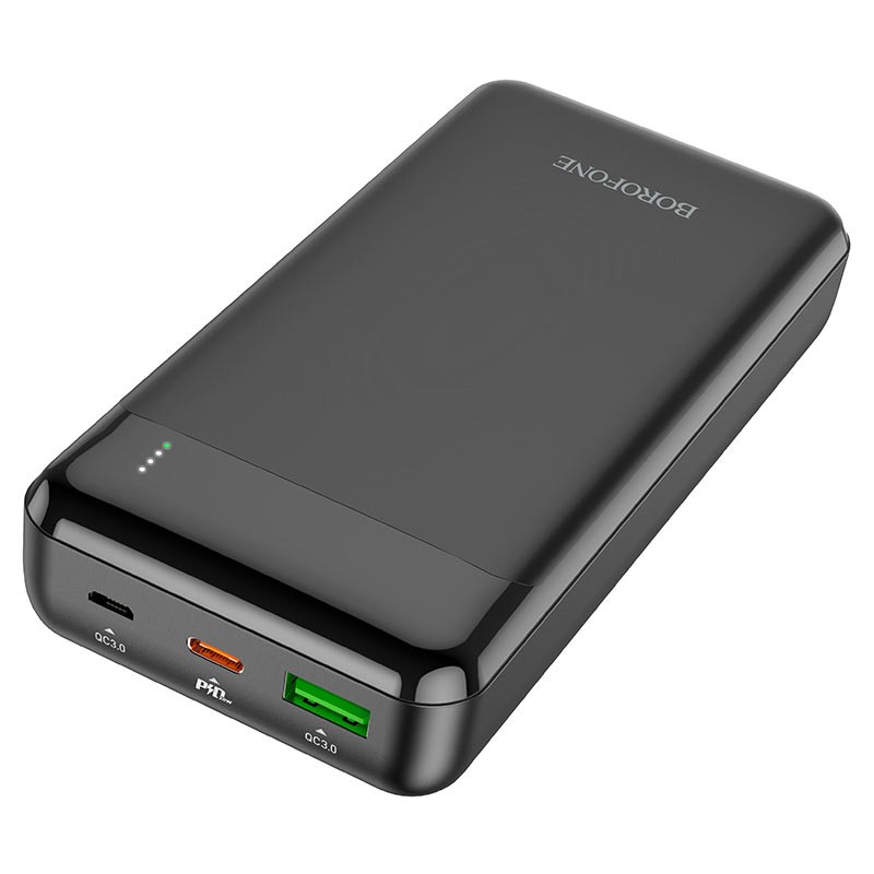 External aku Akupank Borofone BJ19A Type-C PD 20W+Quick Charge 3.0 20000mAh must