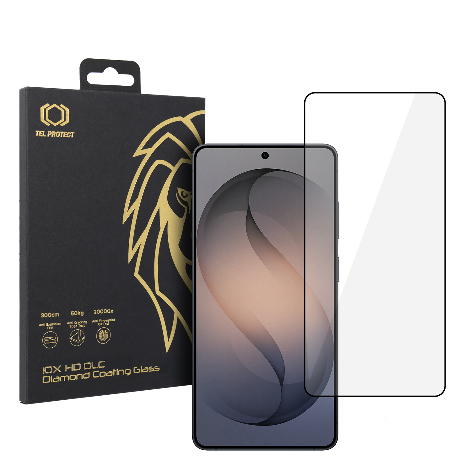 Tempered klaas Tel Protect 10X Privaatsus DLC Diamond Coating for Samsung Galaxy S26 Ultra (with fingerprint unlock)