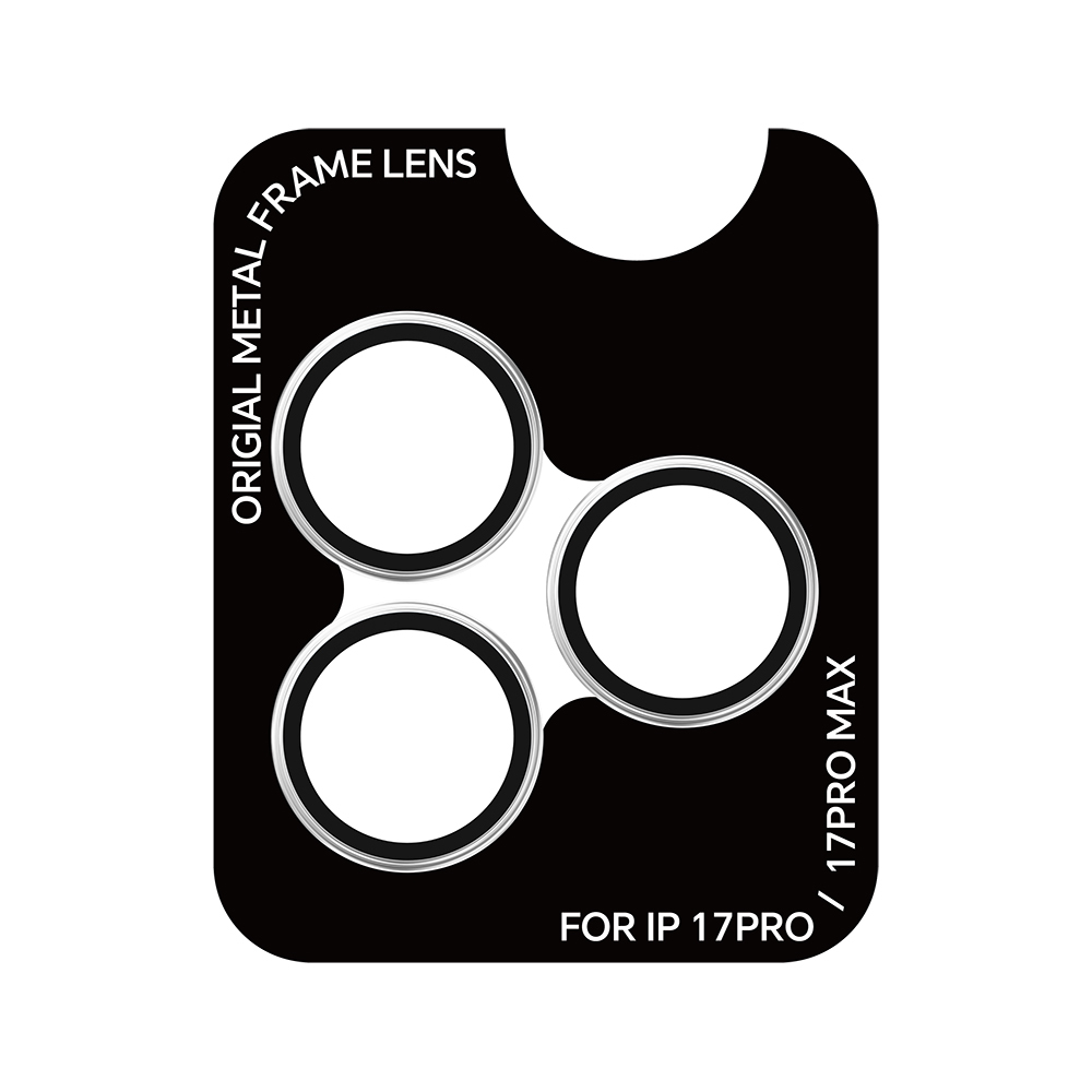 Rock Tempered klaas Pure Series Camera Lens on camera for Iphone 17 Pro/17 Pro Max (lens 3 pieces) hõbedane