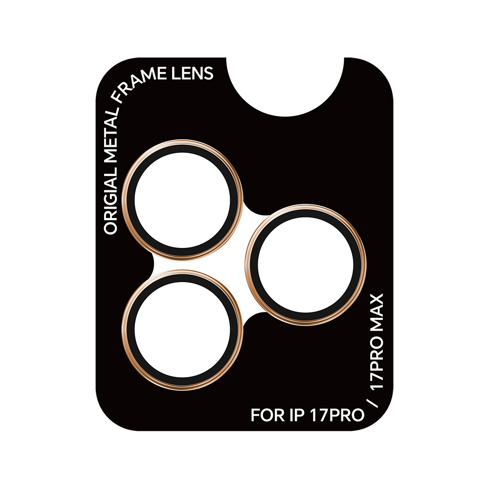 Rock Tempered klaas Pure Series Camera Lens on camera for Iphone 17 Pro/17 Pro Max (lens 3 pieces) oranž