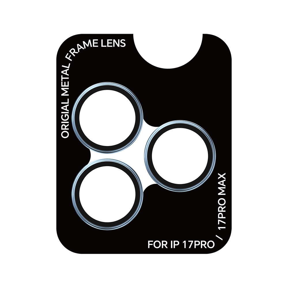 Rock Tempered klaas Pure Series Camera Lens on camera for Iphone 17 Pro/17 Pro Max (lens 3 pieces) sinine