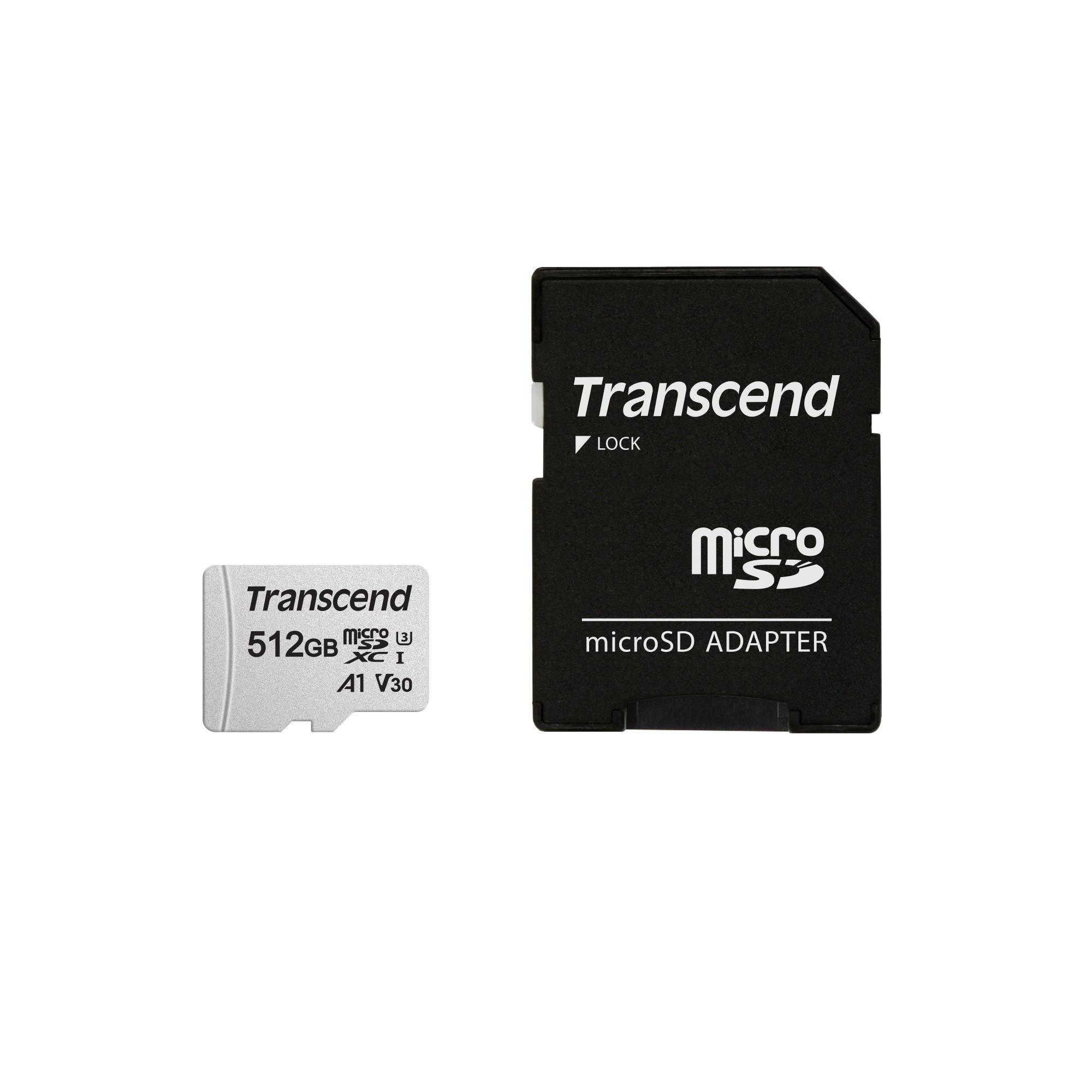 Mälukaart TRANSCEND Micro SDXC 512GB adapteriga