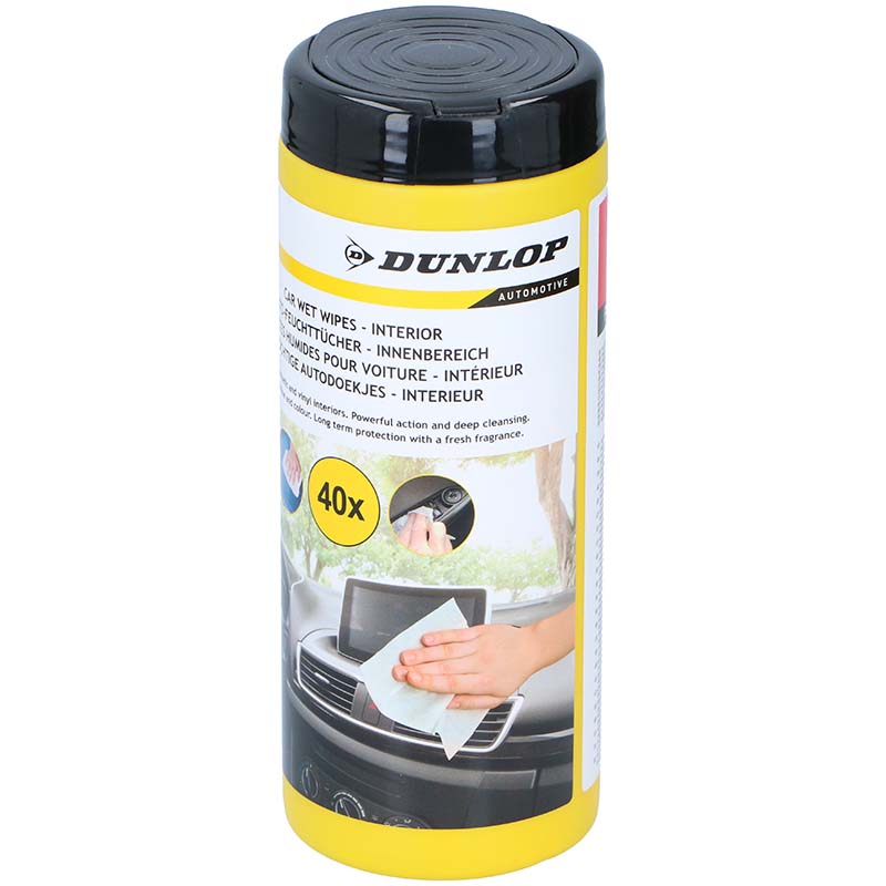 Dunlop niisked salvrätikud auto armatuurlaua hoolduseks, 40 tk