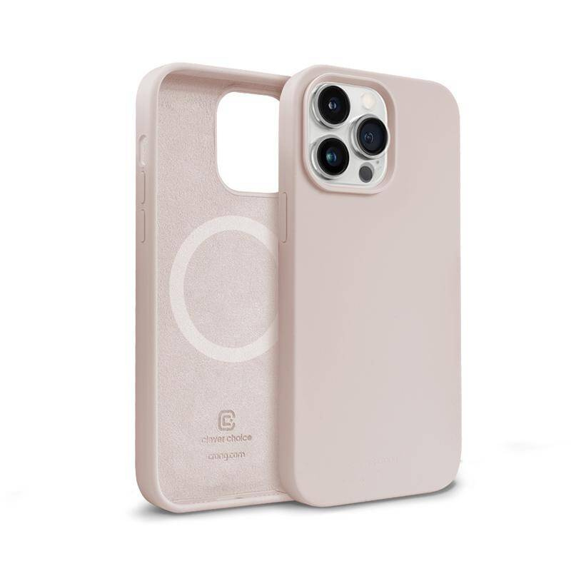 Crong Color Cover Magnetic ümbris seadmele iPhone 14 Pro Max, MagSafe'iga ühilduv, liivaroosa