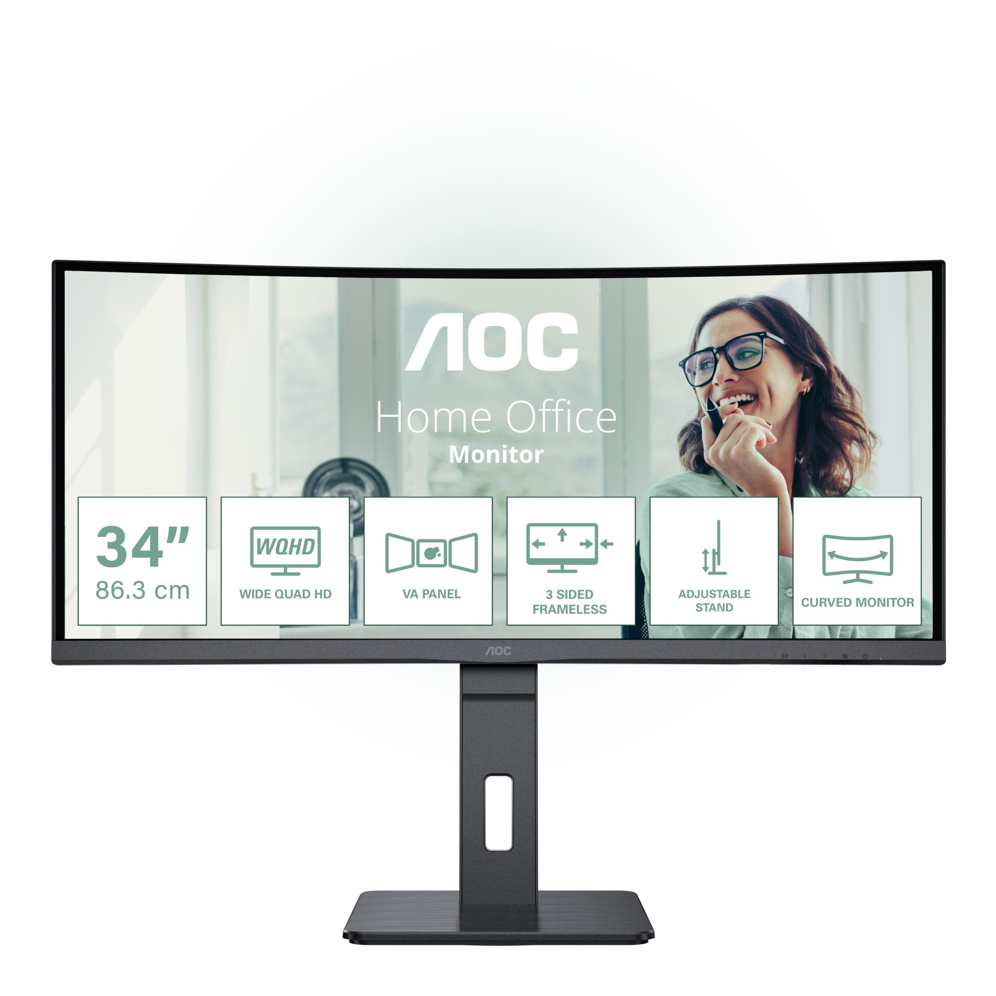 Monitor AOC 34" UltraWide QHD 3440x1440 LED Kõver CU34P3CV