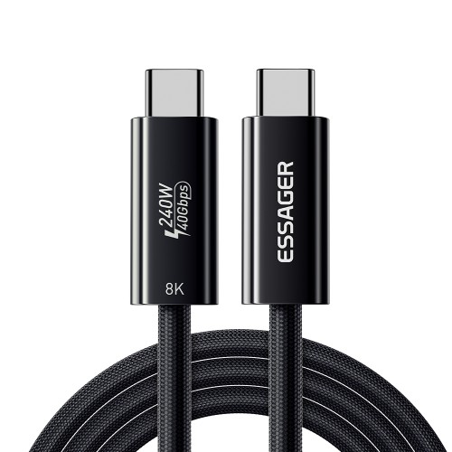 USB Kaabel Essager Thunder must Thunderbolt 4 Full Function 180cm
