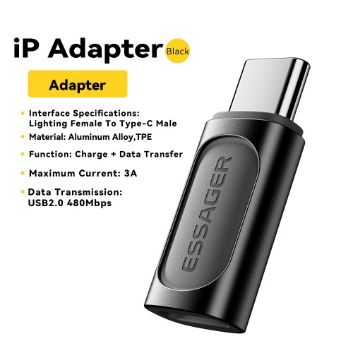 Adapter Essager Phantom must (In: Female Lightning / Out: Male Type-C)