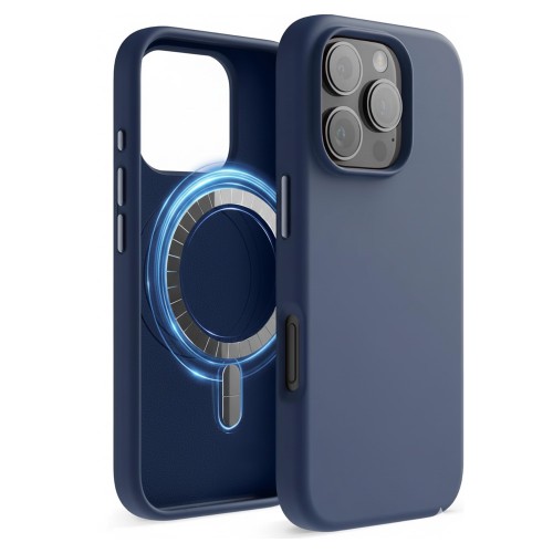 Ümbris "TM MagSafe Silicone" iPhone 13 Pro / Tumesinine /