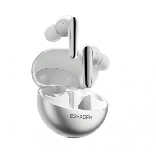 Bluetooth kõrvaklapid Essager "TWS" valged (kahekordne mürasummutus / Bluetooth 5.3)