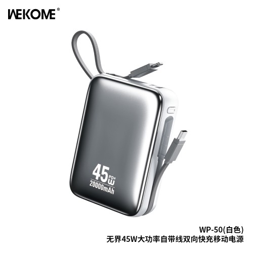 Akupank WK Design "WP-50" valge 20000mAh (45W)