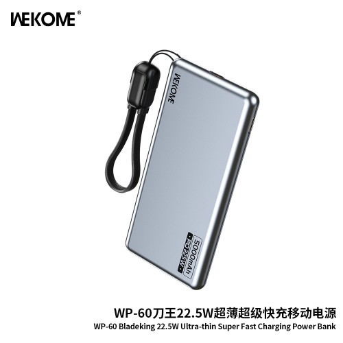 Akupank WK Design "WP-60" sinine 5000mAh (22.5W)