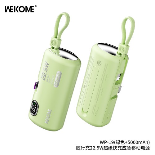 Akupank WK Design "WP-19 Companion" rohekas 5000mAh (22.5W)