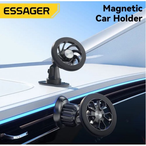 Autohoidik Essager Spiral, must (magnetiline / ventilatsioonivõre)