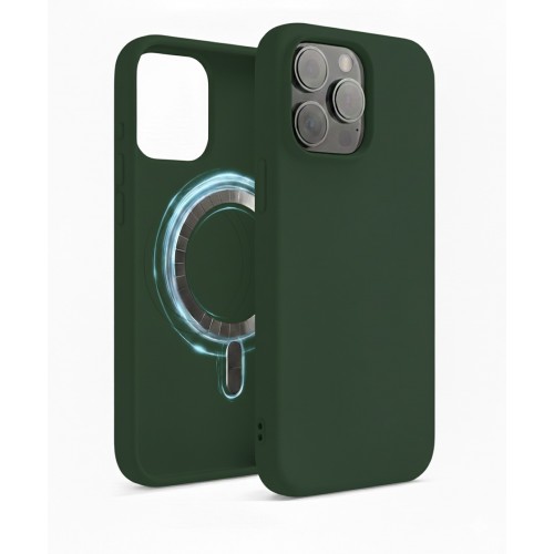 Ümbris "TM MagSafe Silicone" iPhone 13 / Roheline /