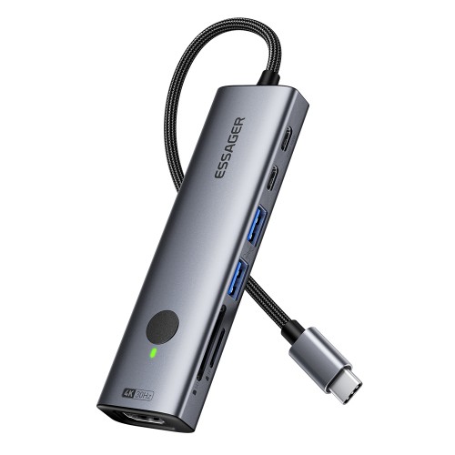 Adapter Essager "Instant 7 in 1" hall (In: Type-C)