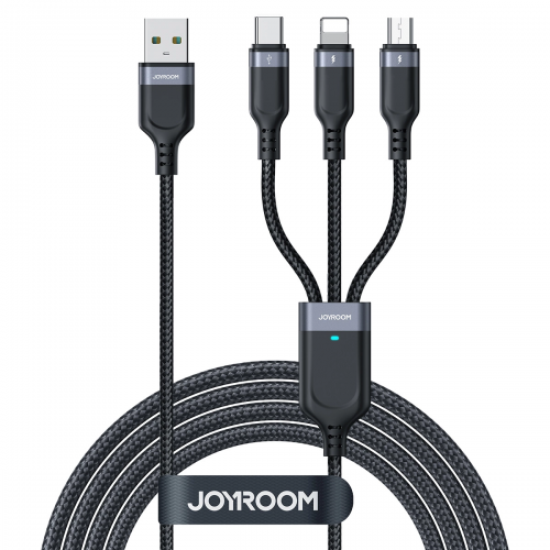 USB Kaabel Joyroom 3in1 / S-A18 must 30cm