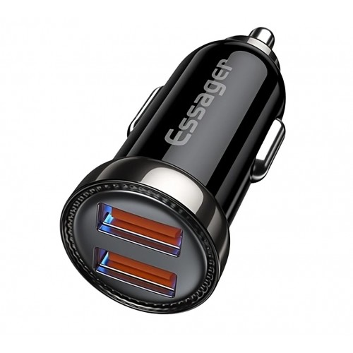 Autolaadija Essager "Turbo Dual" Sinine 18W (2xQC3.0)