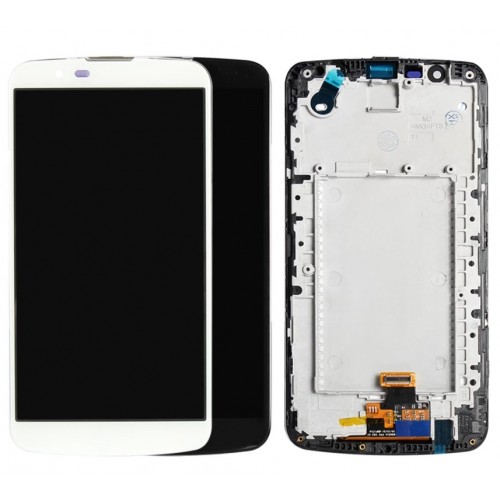 LCD Ekraan Ühildub LG K420n K10 koos frame Valge HQ