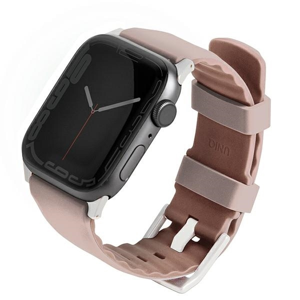 UNIQ rihm Linus Apple Watch Series 1/2/3/4/5/6/7/8/9/SE/SE2 38/40/41mm. Airosoft Silikoon roosa/roosa