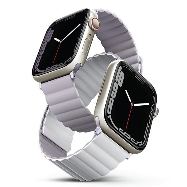 Uniq Revix rihm Apple Watch 1/2/3/4/5/6/7/8/SE/SE2 38/40/41mm - lilla and valge