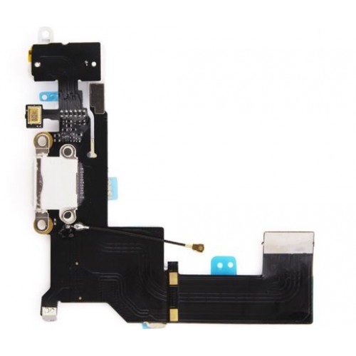 Charging Port Ühildub Apple iPhone SE Koos Flex / Valge / OEM
