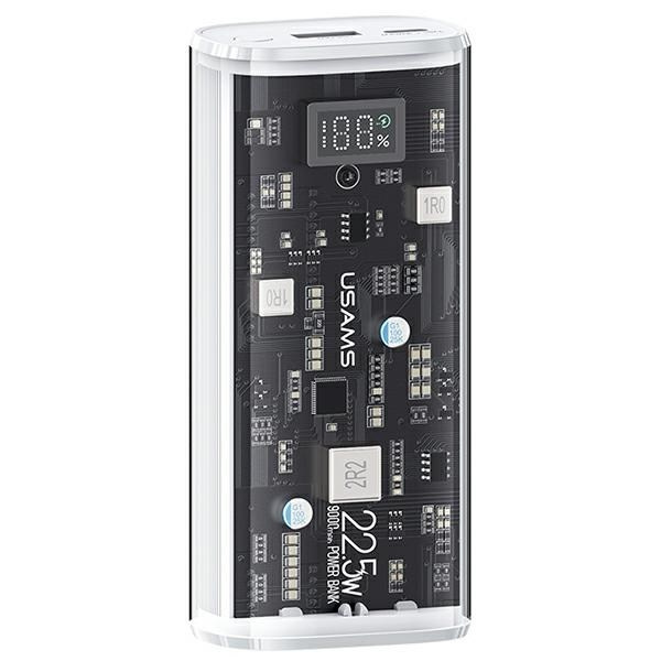 USAMS Akupank 9000MAH PD 20W QC3.0+PD DUAL-PORT FAST CHARGE valge 10KCD18902 (US-CD189)