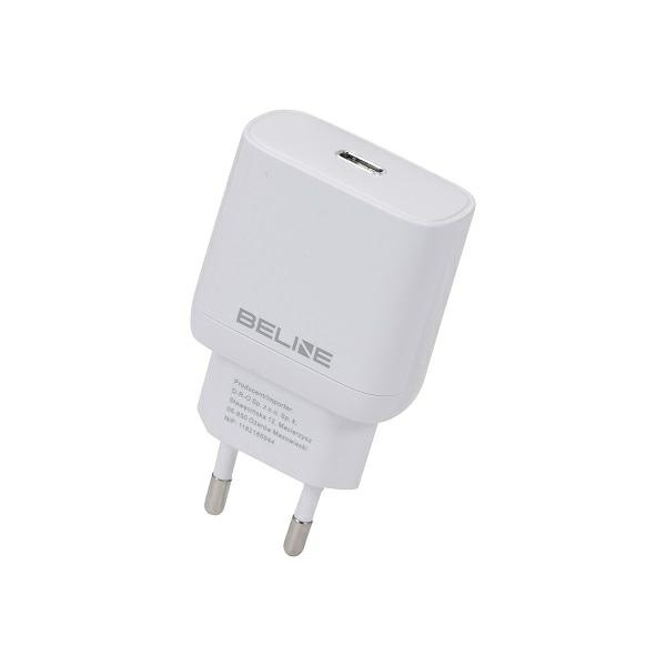 Beline Võrgulaadija 1x USB-C 25W valge (ainult pea) PD 3.0 BLNCW25 GaN