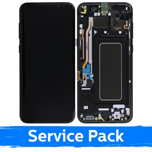 LCD Ekraan Ühildub Samsung G955 S8 Plus Koos Frame / Midnight Must / (Service Pack)