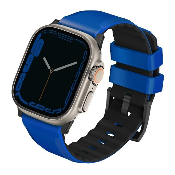 Uniq Linus Airosoft Silicone Rihm for Apple Watch 1/2/3/4/5/6/7/8/SE/SE2/Ultra 42/44/45/49mm - Sinine
