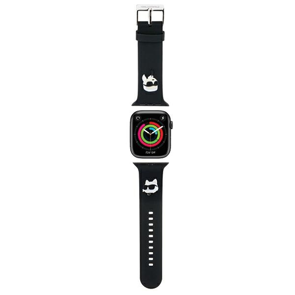Karl Lagerfeld 3D Rubber Karl&Choupette Heads rihm for Apple Watch 42/44/45/49mm - must