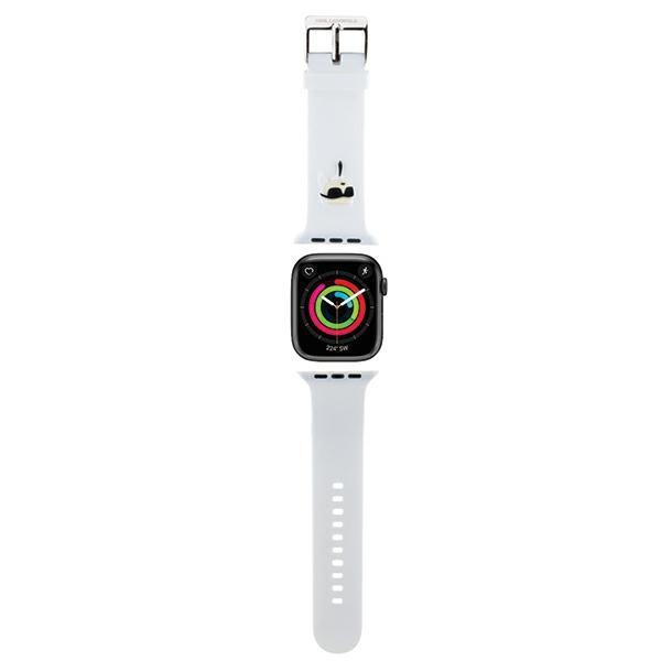 Karl Lagerfeld 3D Rubber Karl Head rihm for Apple Watch 42/44/45/49mm - valge