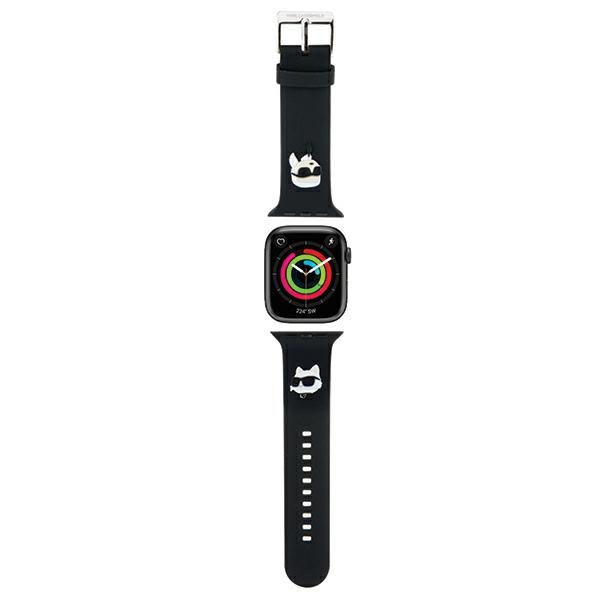 Karl Lagerfeld 3D Rubber Karl&Choupette Heads rihm for Apple Watch 38/40/41mm - must