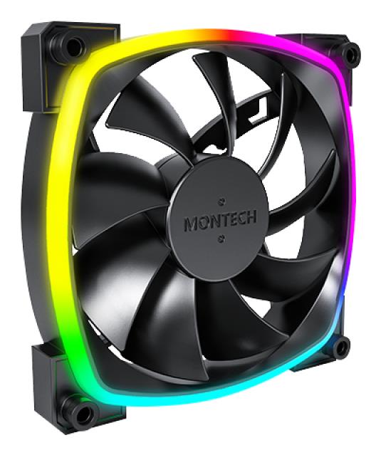 Korpuse ventilaator 120mm AX120 PWM Must 3 tk. Montech