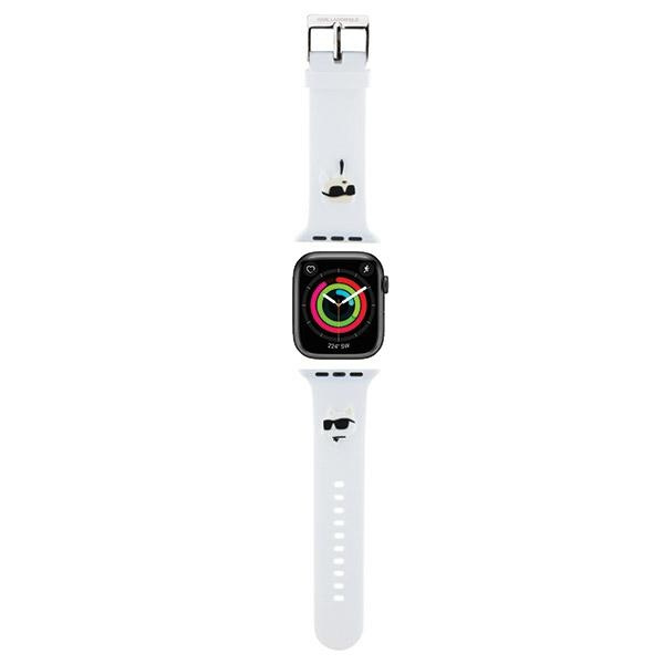 Karl Lagerfeld 3D Rubber Karl&Choupette Heads rihm jaoks Apple Watch 38/40/41mm - valge