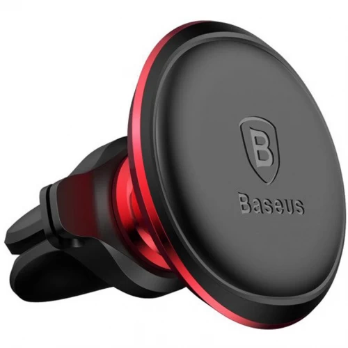 Autohoidik Baseus Overseas Edition must / punane (magnetiline / ventilatsioonivõre)