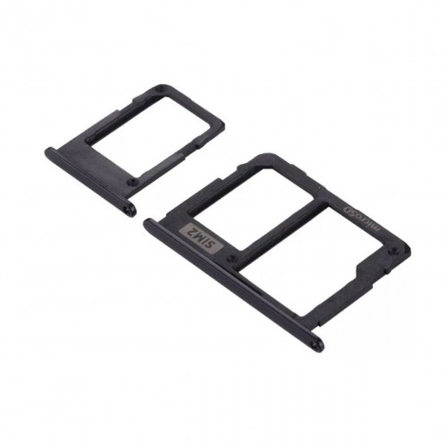 SIM-kaardi hoidja Samsung J730 2017 J7 jaoks, SIM + MicroSD, must (2 SIM)