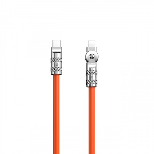 USB Kaabel Dudao "L24CL" (180' corner) Oranž "Type-C / Lightning" 100cm (up to 30W)