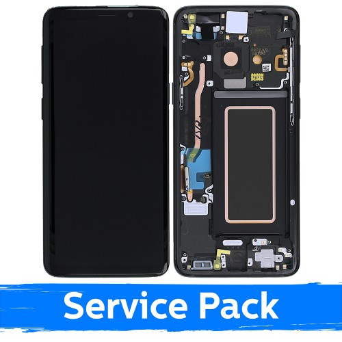 LCD Ekraan Ühildub Samsung G960 S9 Koos Frame / Midnight Must / (Service Pack)